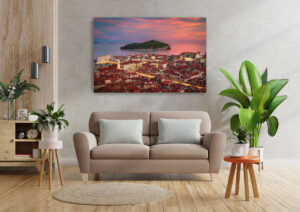 Wandbild | Altstadt von Dubrovnik zum Sonnenuntergang