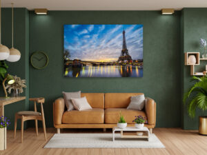 Wandbild | Sonnenaufgang am Eiffelturm in Paris
