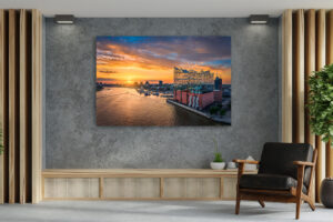 Wandbild | Sonnenuntergang an der Elbphilharmonie in Hamburg