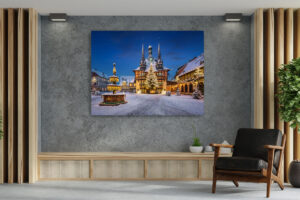 Wandbild | Rathaus von Wernigerode im Winter