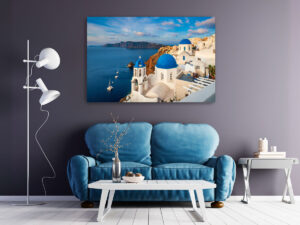 Wandbild | Santorin in Griechenland an einem sonnigen Tag