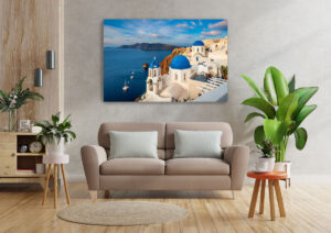 Wandbild | Santorin in Griechenland an einem sonnigen Tag