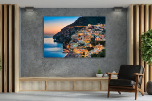 Wandbild | Sonnenuntergang in Positano an der Amalfiküste