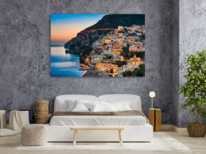 Wandbild | Sonnenuntergang in Positano an der Amalfiküste