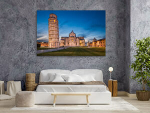 Wandbild | Schiefer Turm von Pisa bei Nacht