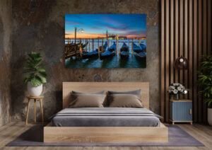 Wandbild | Gondeln bei Sonnenaufgang in Venedig