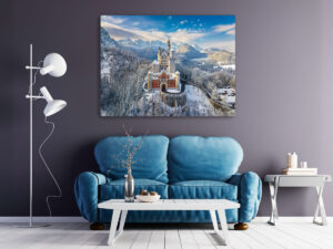 Wandbild | Schloss Neuschwanstein an einem Wintertag