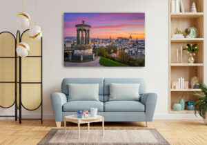 Wandbild | Edinburgh zum Sonnenuntergang