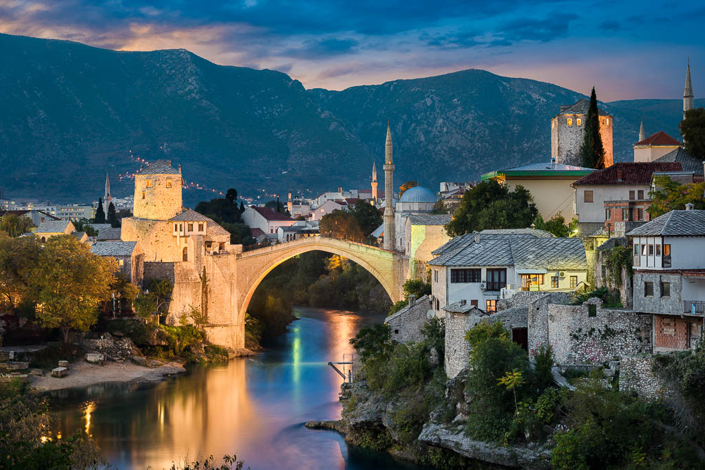 Sonnenuntergang in Mostar