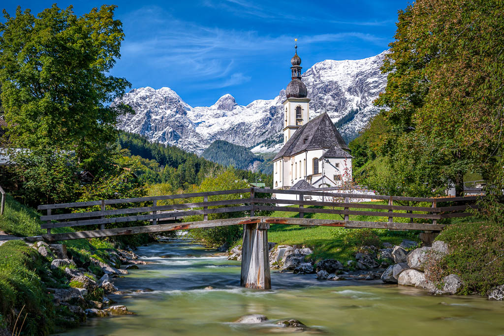 Wandbild | Berchtesgadener Land im von Kirche Ramsau