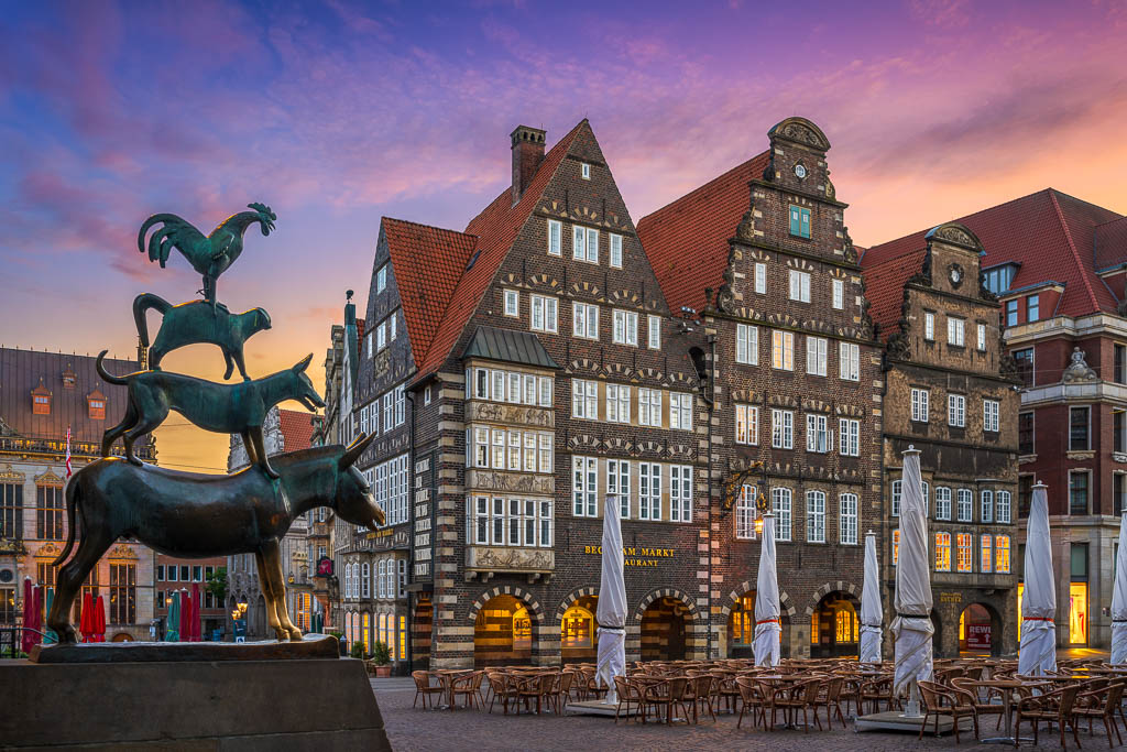 Town Musicians statue in Bremen
