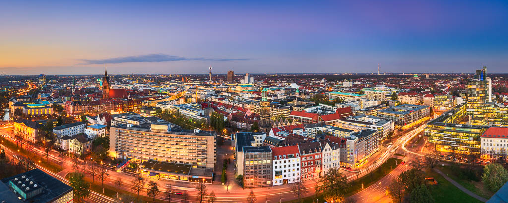 Night skyline of Hannover