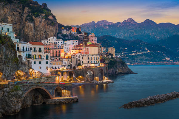 Night in Atrani at the Amalfi Coast, Italy by Michael Abid