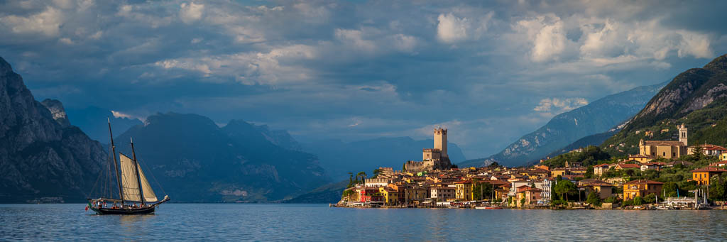 Panorama of Malcesine on the Lake Garda