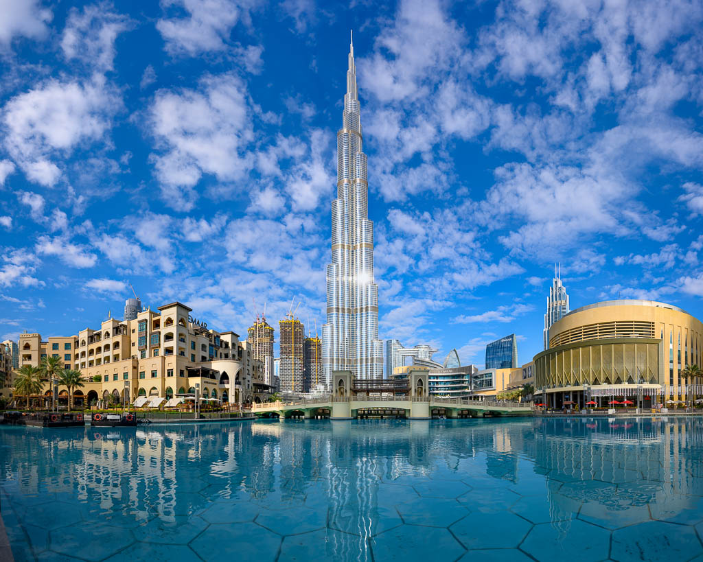 Dubai with Burj Khalifa and Dubai Mall