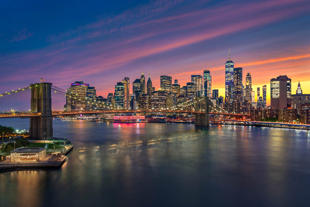 Sunset in Manhattan, New York