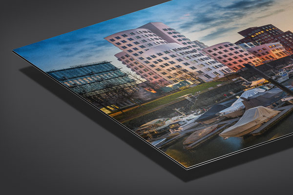 Metal Print - Medienhafen in Dusseldorf at sunset