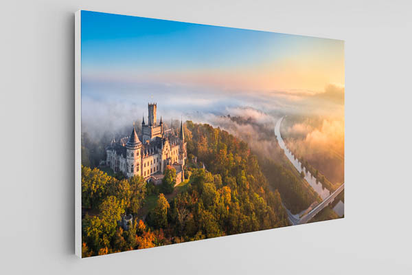 Canvas - Marienburg Castle on a foggy morning