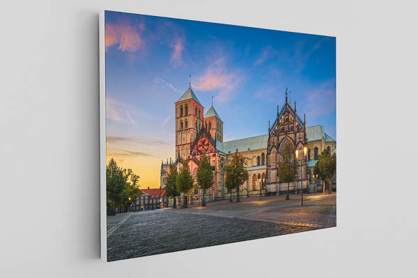 Leinwand - Dom von Münster bei Sonnenuntergang