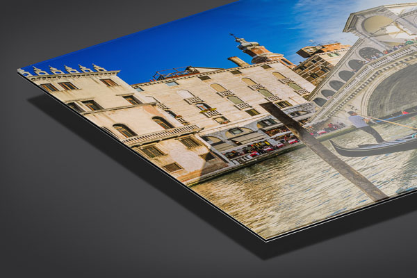 Acrylic Glass - Gondola at the Rialto bridge in Venice