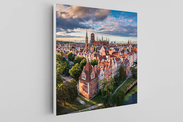 Canvas - Old town of Gdansk from above