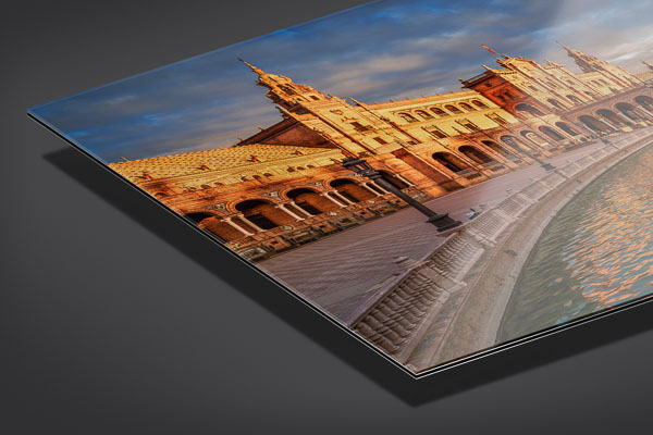 Acrylic Glass - Plaza de Espana in Seville at sunset