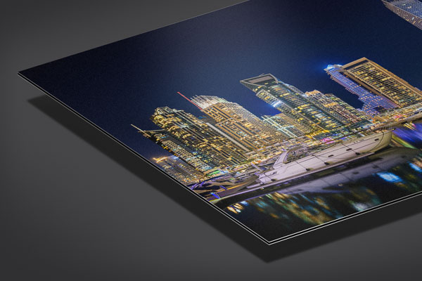 Metal Print - Night panorama of Dubai Marina