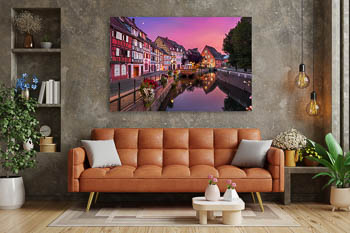 Wandbild | Sonnenuntergang in der Altstadt von Colmar