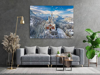 Wandbild | Schloss Neuschwanstein an einem Wintertag