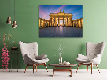 Wall Art | Brandenburg gate in Berlin during sunset