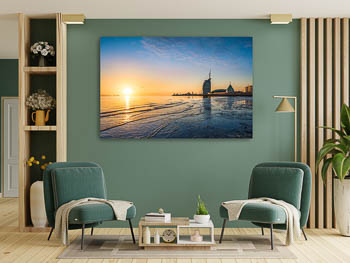 Wall Art | Sunset at the coast in Bremerhaven