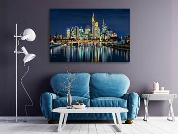 Wandbild | Nächtliche Skyline von Frankfurt