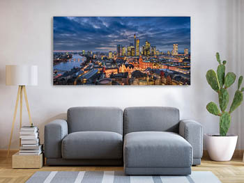 Wall Art | Sunset skyline of Frankfurt