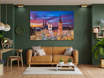 Wall Art | Night skyline of Halle (Saale)