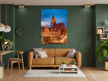 Wandbild | Altes Rathaus und Marktkirche in Hannover