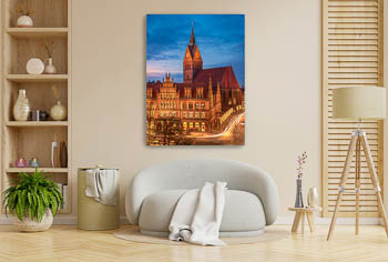 Wandbild | Altes Rathaus und Marktkirche in Hannover