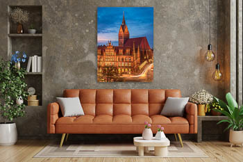 Wandbild | Altes Rathaus und Marktkirche in Hannover