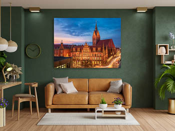 Wandbild | Altes Rathaus und Marktkirche in Hannover