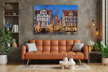 Wall Art | Old town of Hannover at night