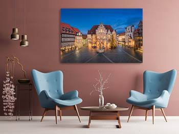 Wall Art | Market square and Town Hall of Hildesheim