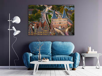 Wall Art | Holstentor in Lübeck at night