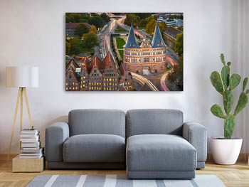 Wall Art | Holstentor in Lübeck at night