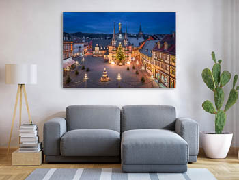 Wandbild | Marktplatz und Rathaus von Wernigerode