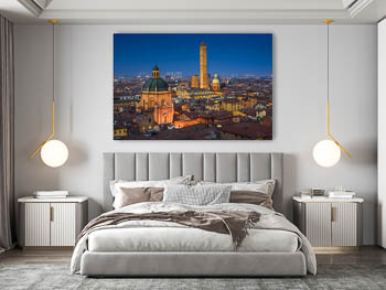 Wandbild | Nächtliche Skyline von Bologna