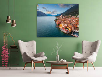 Wall Art | Malcesine on Lake Garda during sunset