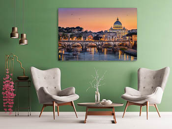 Wall Art | Sunset at Basilica St Peter in Rome