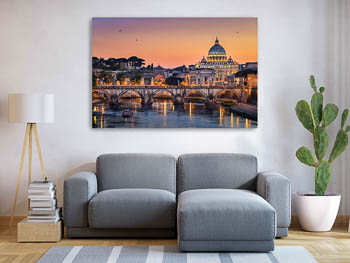 Wall Art | Sunset at Basilica St Peter in Rome