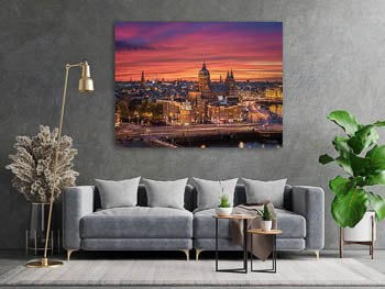 Wandbild | Amsterdam Skyline zum Sonnenuntergang