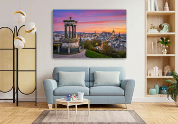 Wandbild | Edinburgh zum Sonnenuntergang