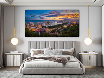 Wall Art | Sunset panorama of Malaga